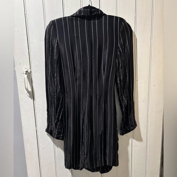 ZARA Black White Striped Blazer Mini Dress - Picture 11 of 13